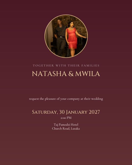 Always & Forever invitation design preview