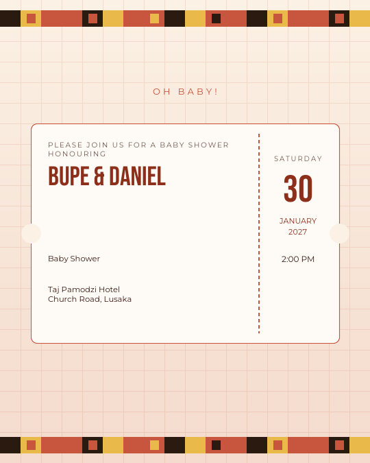 Baby Brunch invitation — sample wording