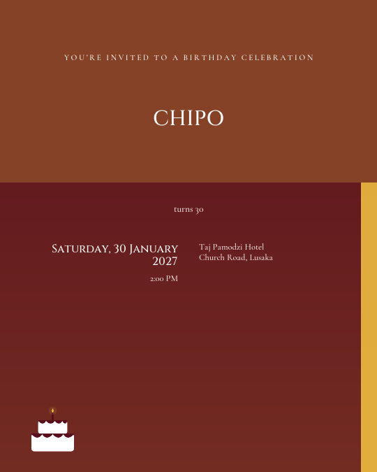 Birthday Under the Stars invitation — sample wording