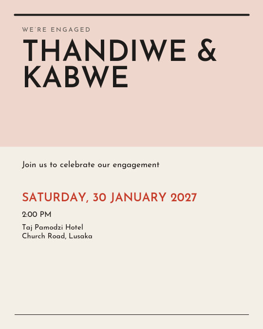 Bold & Betrothed invitation — sample wording