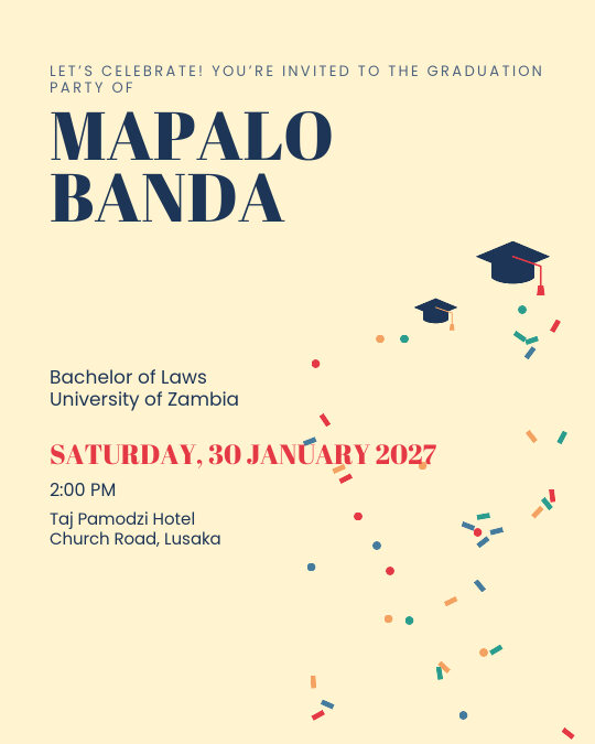 Cap Toss Party invitation design preview