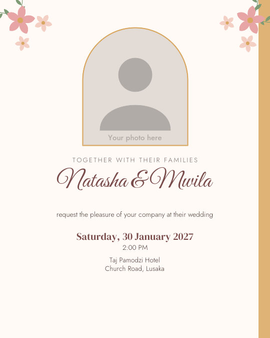 Botanical Grace invitation — sample wording