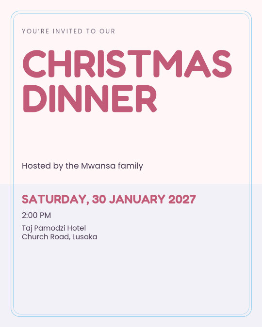 Boxing Day Braai invitation design preview