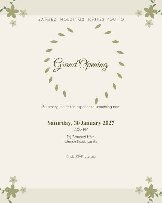 Café Opening invitation — sample wording