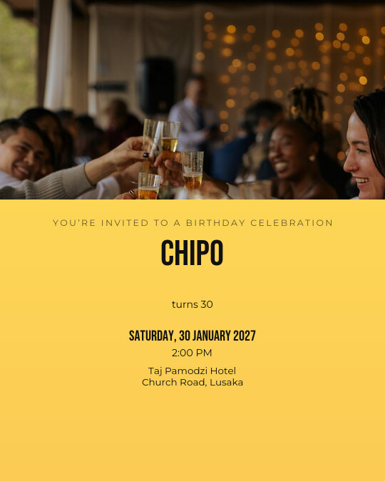 Cheers to You invitation design preview
