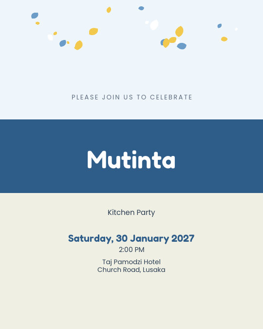 Citrus Kitchen invitation — sample wording