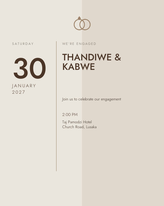 Clean Slate Ring invitation — sample wording