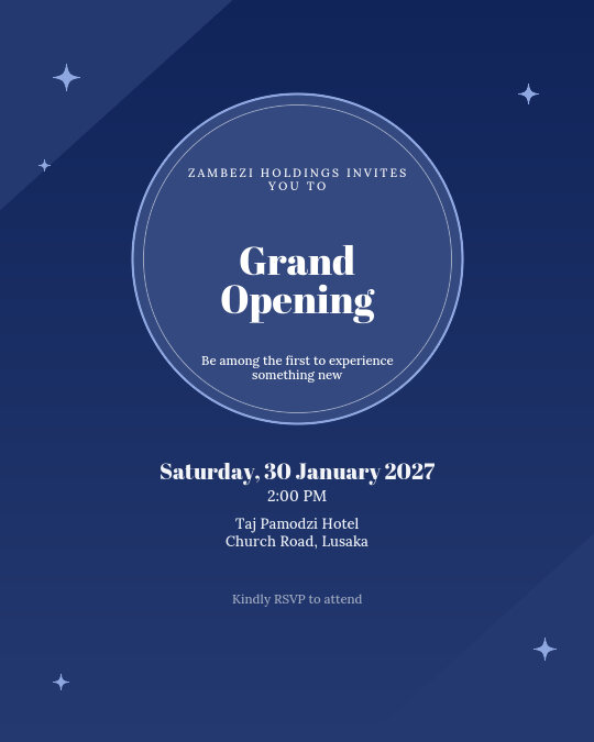 Collection Launch invitation — sample wording