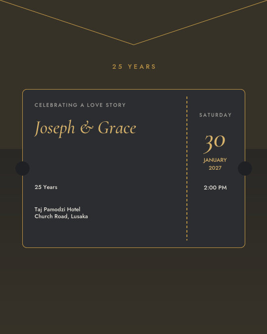 Crystal Evening invitation — sample wording