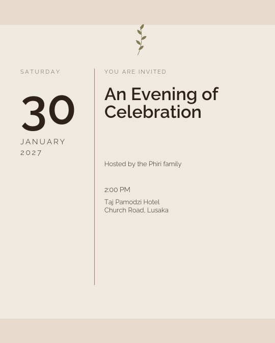 Dinner Party invitation design preview