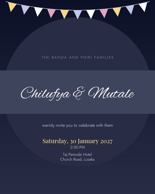 Drumbeat Celebration invitation — sample wording