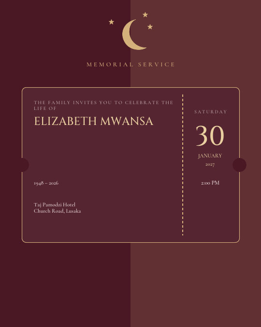 Funeral Service invitation design preview