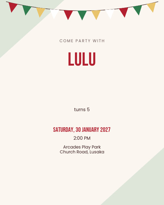 Garden Bugs invitation — sample wording