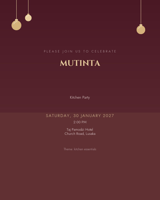 Glow Up Kitchen invitation — sample wording