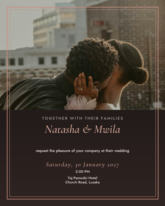 Golden Hour Frame invitation — sample wording