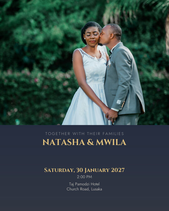 Golden Hour Love invitation design preview