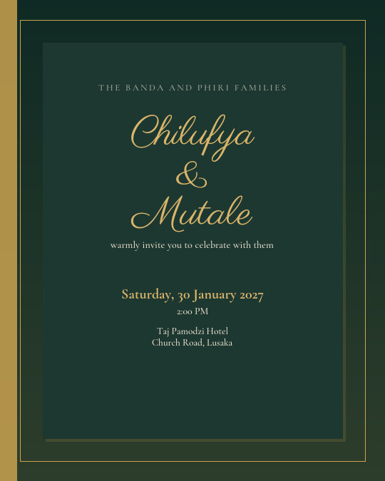 Golden Lineage invitation design preview