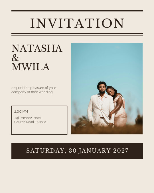 Headline Love invitation — sample wording