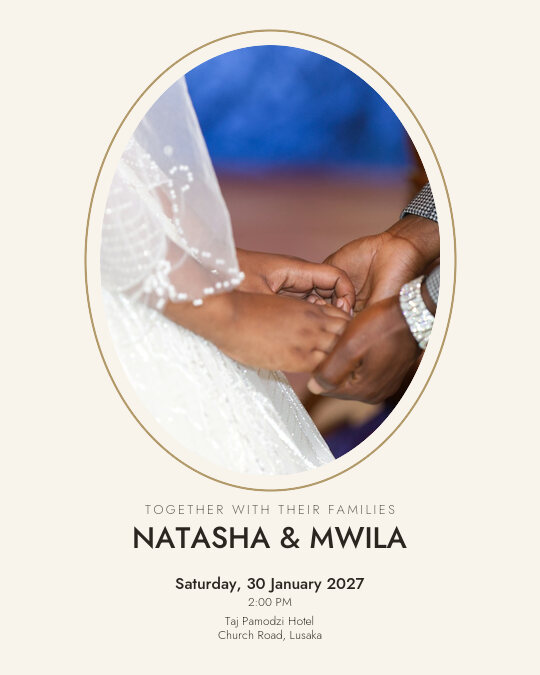 Heirloom Oval invitation — sample wording