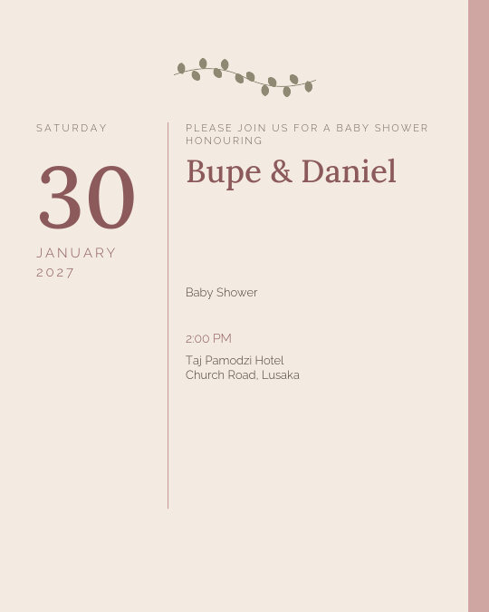 Hello Little One invitation — sample wording