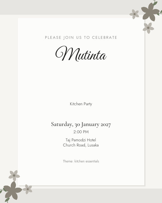 Herb Garden Party invitation — sample wording