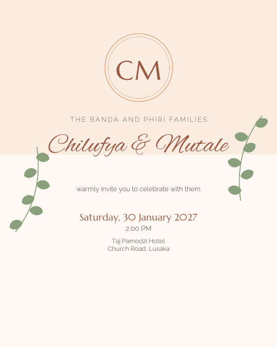 Heritage Botanical invitation — sample wording