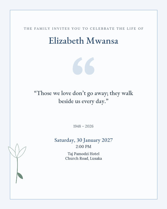 Light Eternal invitation design preview