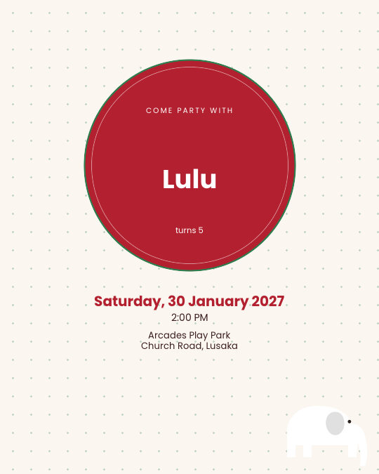 Little Explorer invitation — sample wording