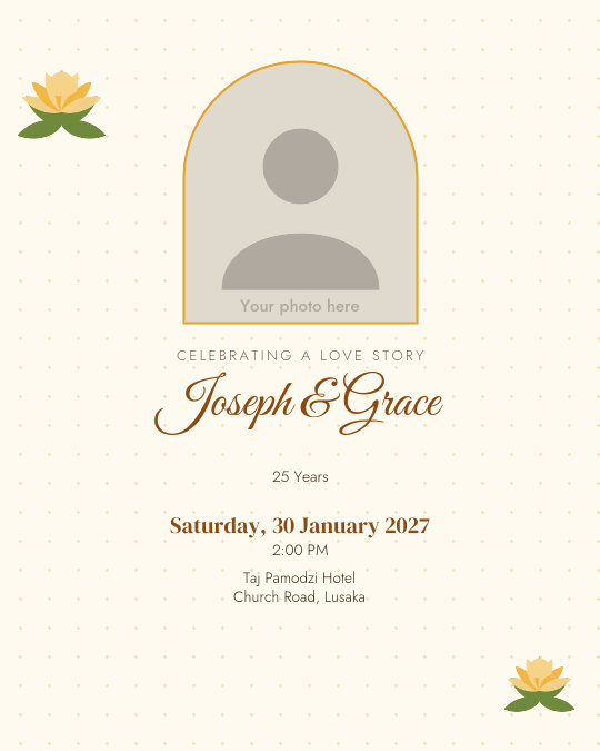 Love Still Blooms invitation design preview