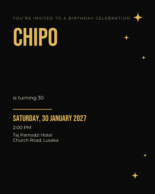 Gold Rush invitation design preview