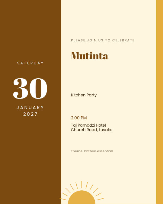 Marigold Gathering invitation — sample wording