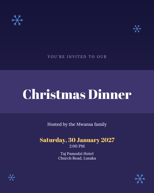 Merry & Bright invitation design preview