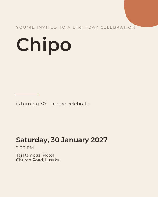 Terracotta Modern invitation design preview