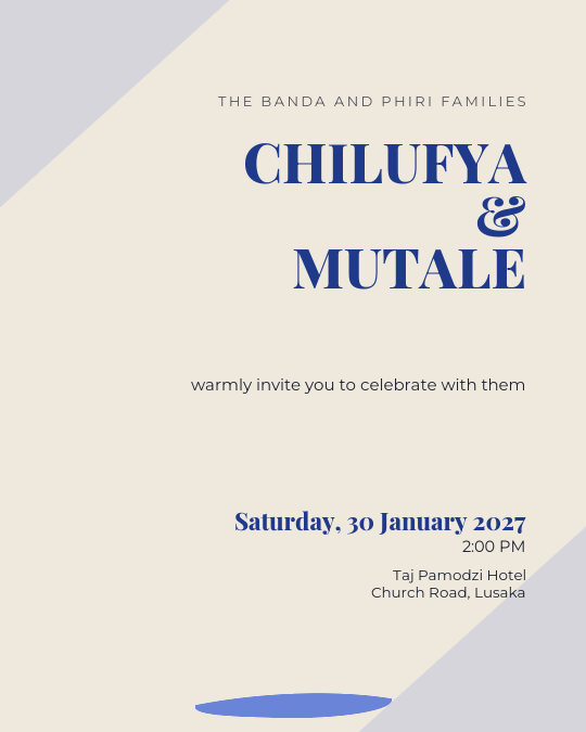 Modern Heritage invitation — sample wording