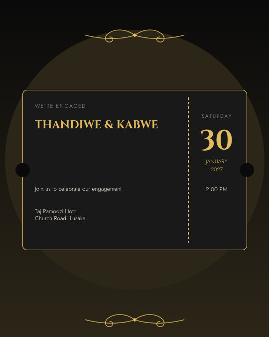 Moonlit Ring invitation design preview