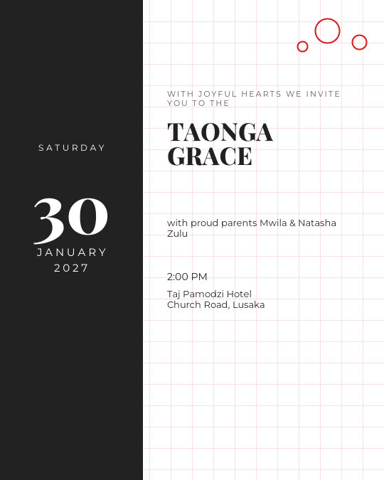 New Chapter Family invitation — sample wording