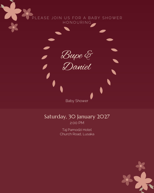 Oh Girl Blush invitation design preview