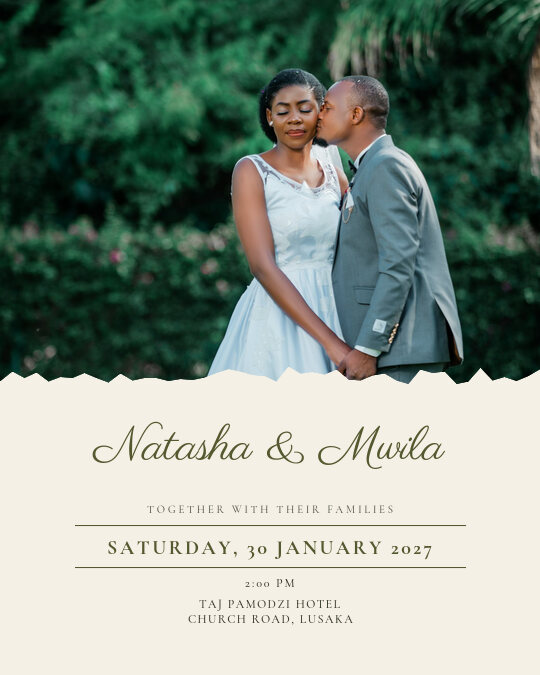 Paper & Promise invitation — sample wording
