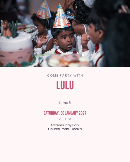 Party Hats On invitation design preview