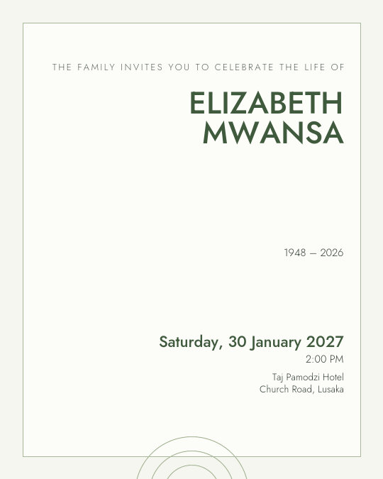 Peaceful Rest invitation design preview