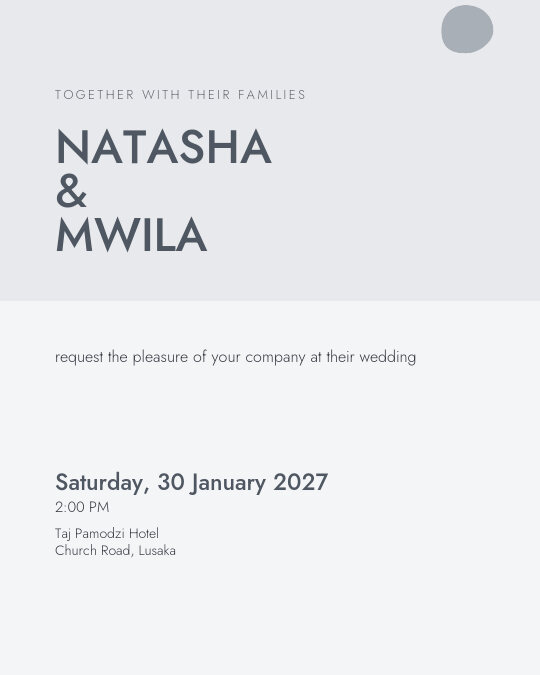 Pearl Promise invitation — sample wording