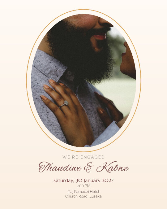 Promise Ring Portrait invitation design preview