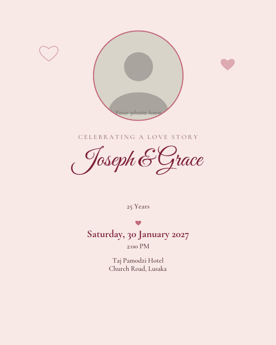Still in Love invitation design preview