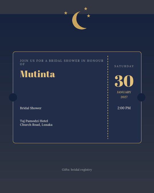 Rose Quartz invitation — sample wording