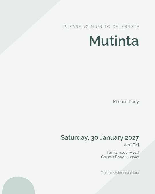 Sage Table invitation — sample wording