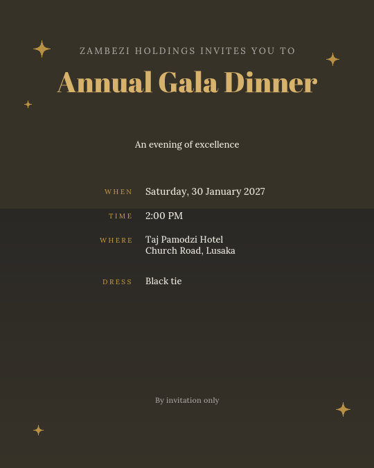 Sapphire Soirée invitation design preview