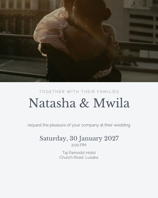 Simply Us invitation design preview