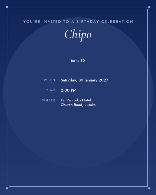 Sixty & Sparkling invitation — sample wording