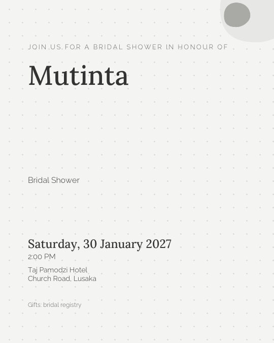 Something Blue invitation — sample wording