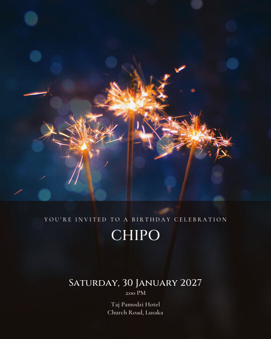 Sparkle at Thirty invitation design preview